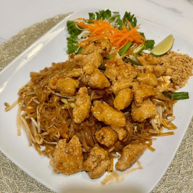 Pad Thai Crispy Chicken.