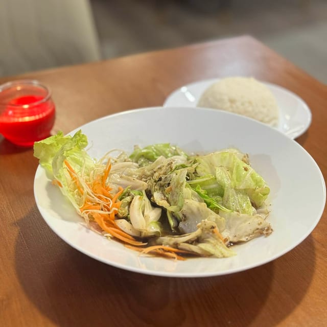 Stir Fried Garlic with Cabbage.