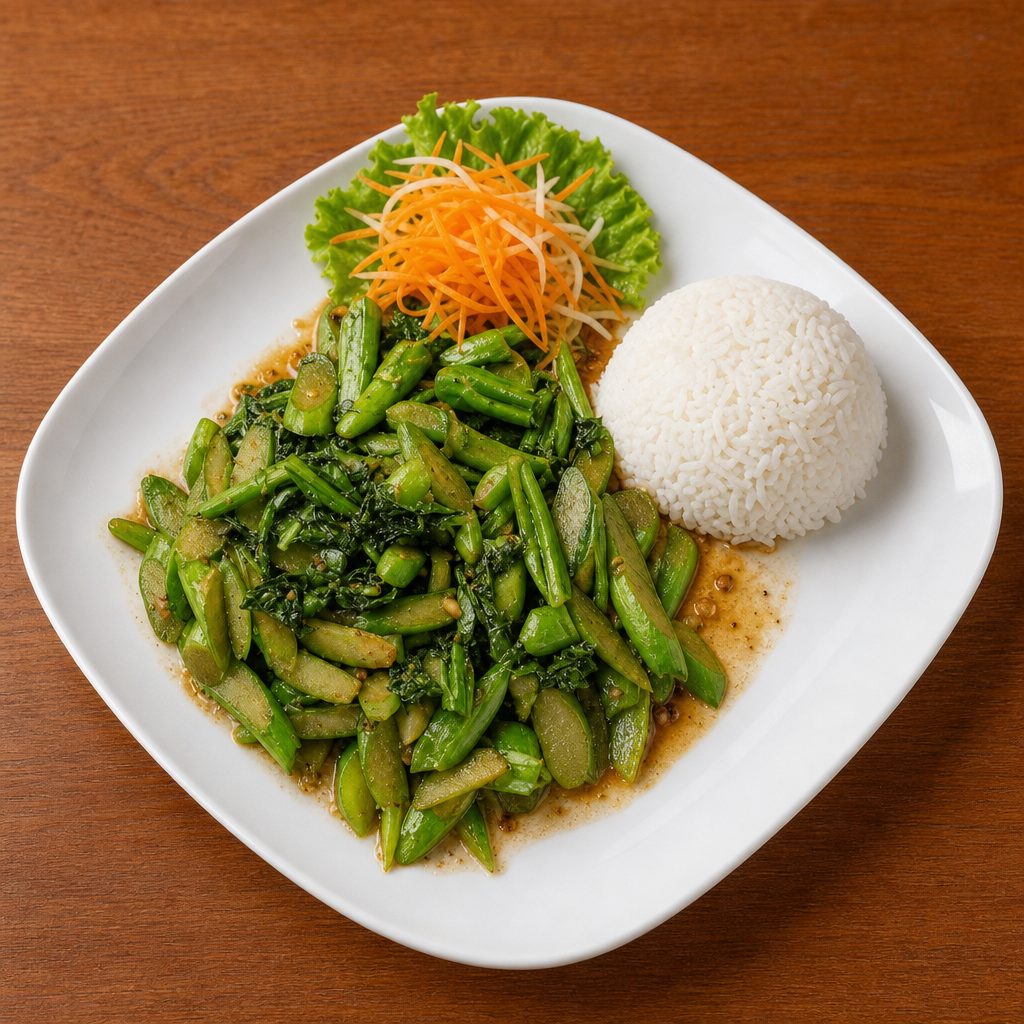 Stir Fried Garlic with Chinese Broccoli.