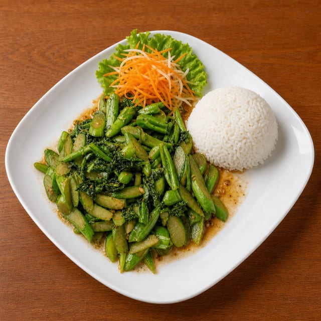 Stir Fried Garlic with Chinese Broccoli.