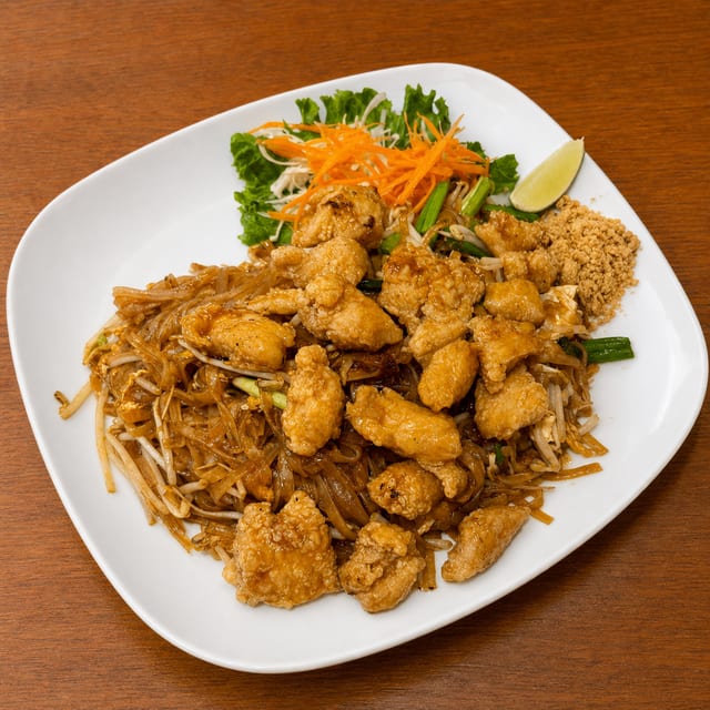 Pad Thai Crispy Chicken.