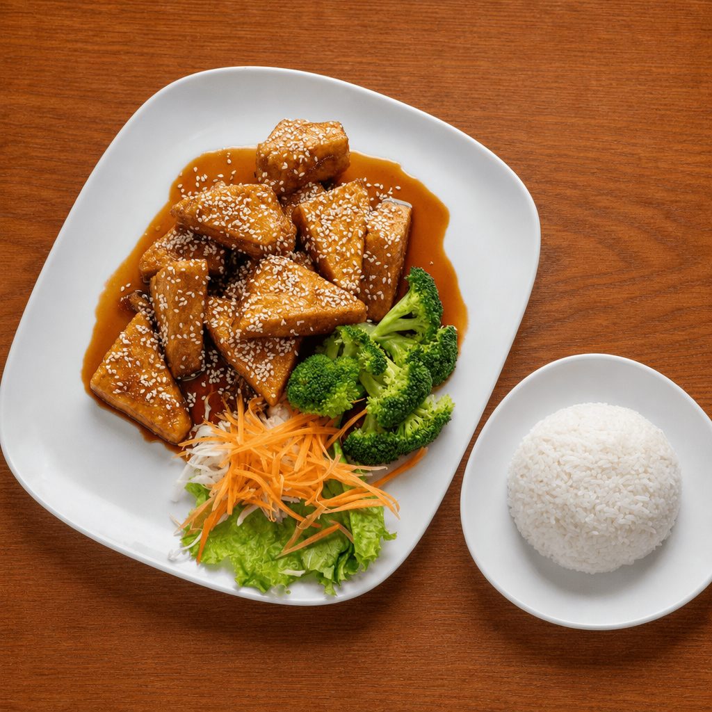 Sesame Tofu.