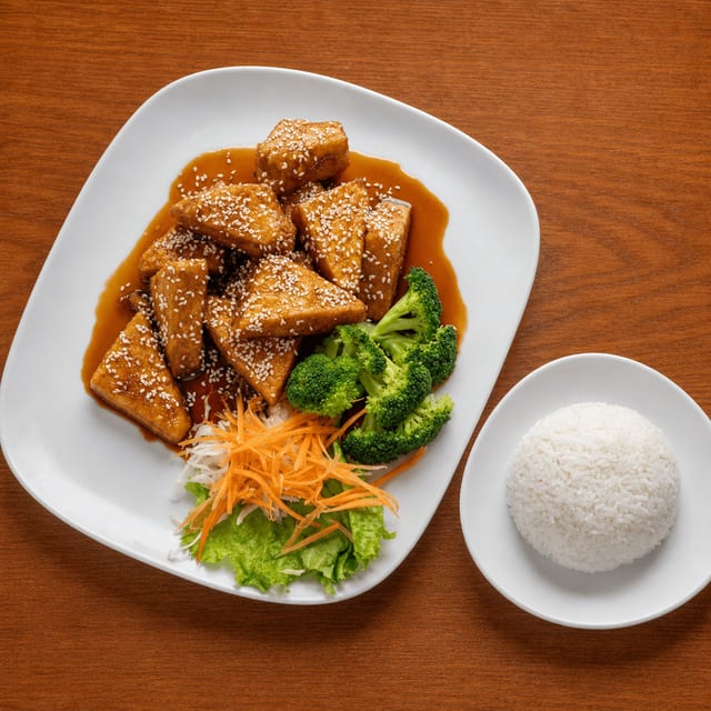 Sesame Tofu.