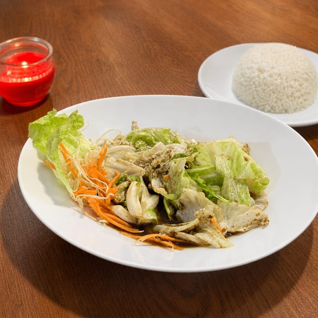Stir Fried Garlic with Cabbage.