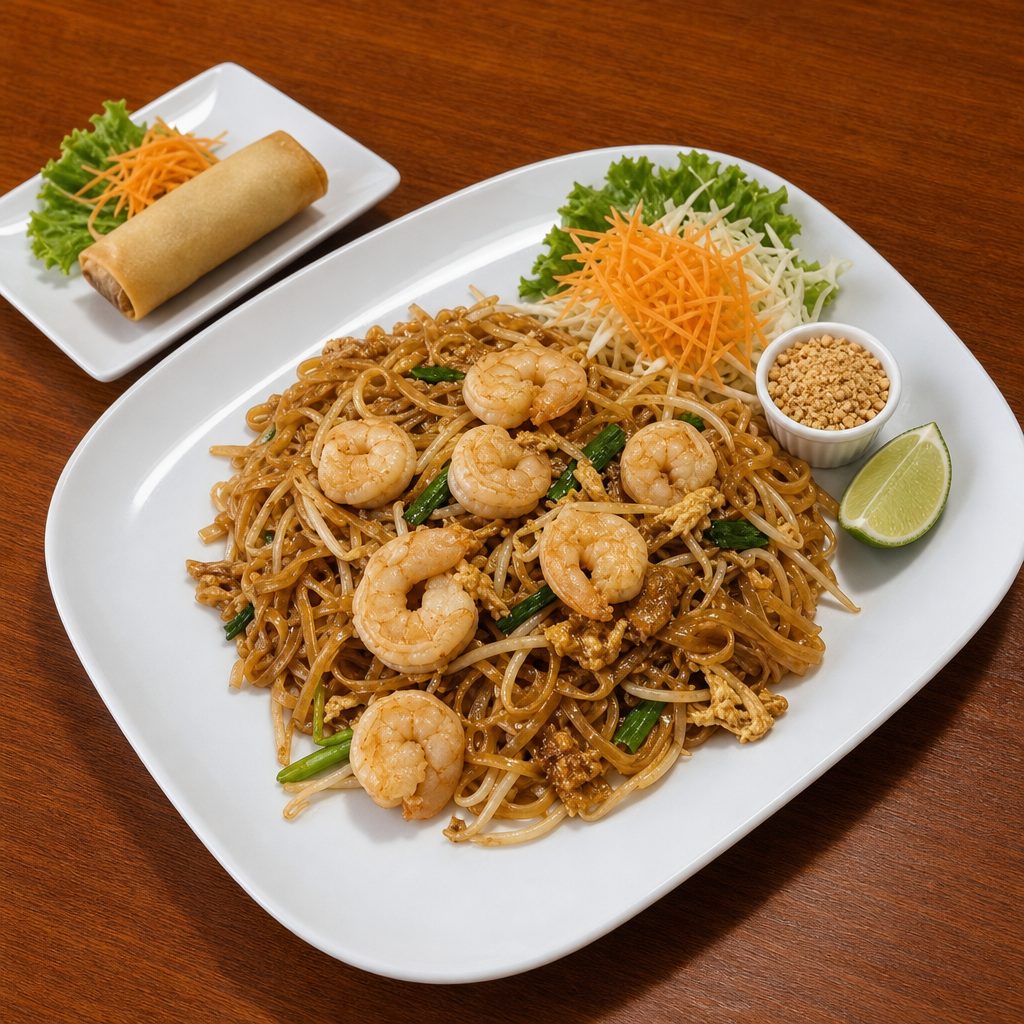 (L) Pad Thai.