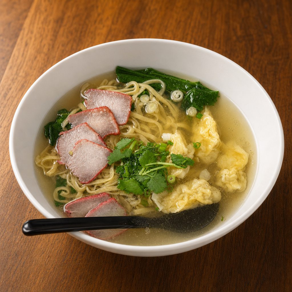 Wonton Egg Noodle Soup.