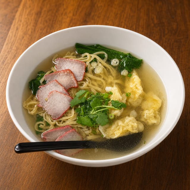 Wonton Egg Noodle Soup.