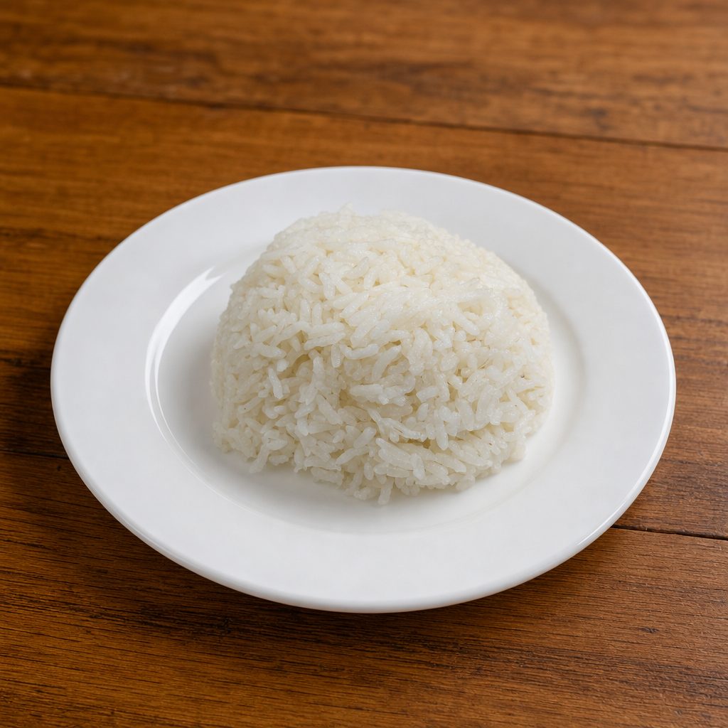 Steamed Jasmine Rice.
