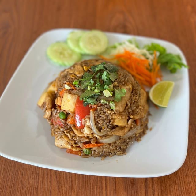 (L) Pineapple Fried Rice.