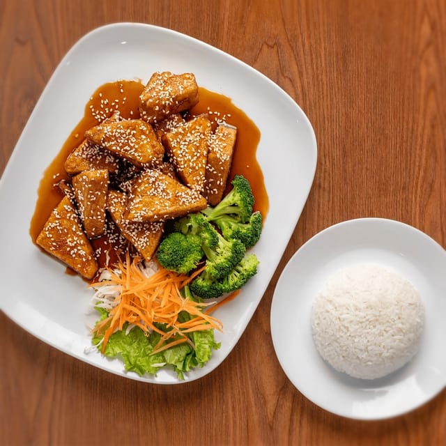 Sesame Tofu.