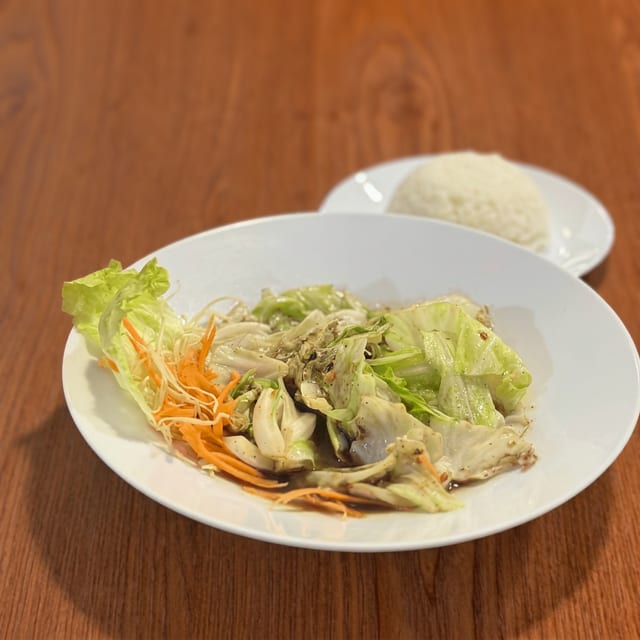 Stir Fried Garlic with Cabbage.