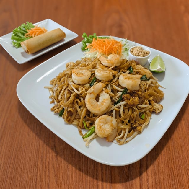(L) Pad Thai.