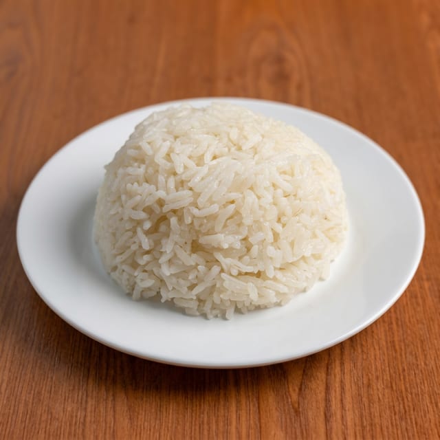 Steamed Jasmine Rice.